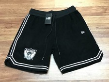 MENS M - NEW New Era NFL Las Vegas Raiders Corduroy Football Shorts Black