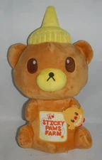 NWT BARK Barkbox Sticky Paws Farm Honey Bear 14" Plush Dog Toy Size M/L