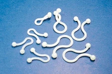 Itty Bitty Lines 1220 1/4'' Inside Dia. Nylon Wire Twist Locks (Pack of 15)