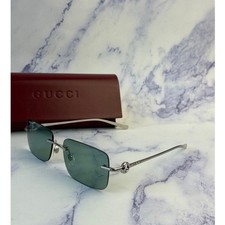 NEW Gucci GG1703S Silver Mirror Rimless Unisex Sunglasses 625