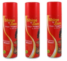 BL Shine N Jam Magic Fingers For Braiders Finish Sheen 11.5oz X 3 Packs