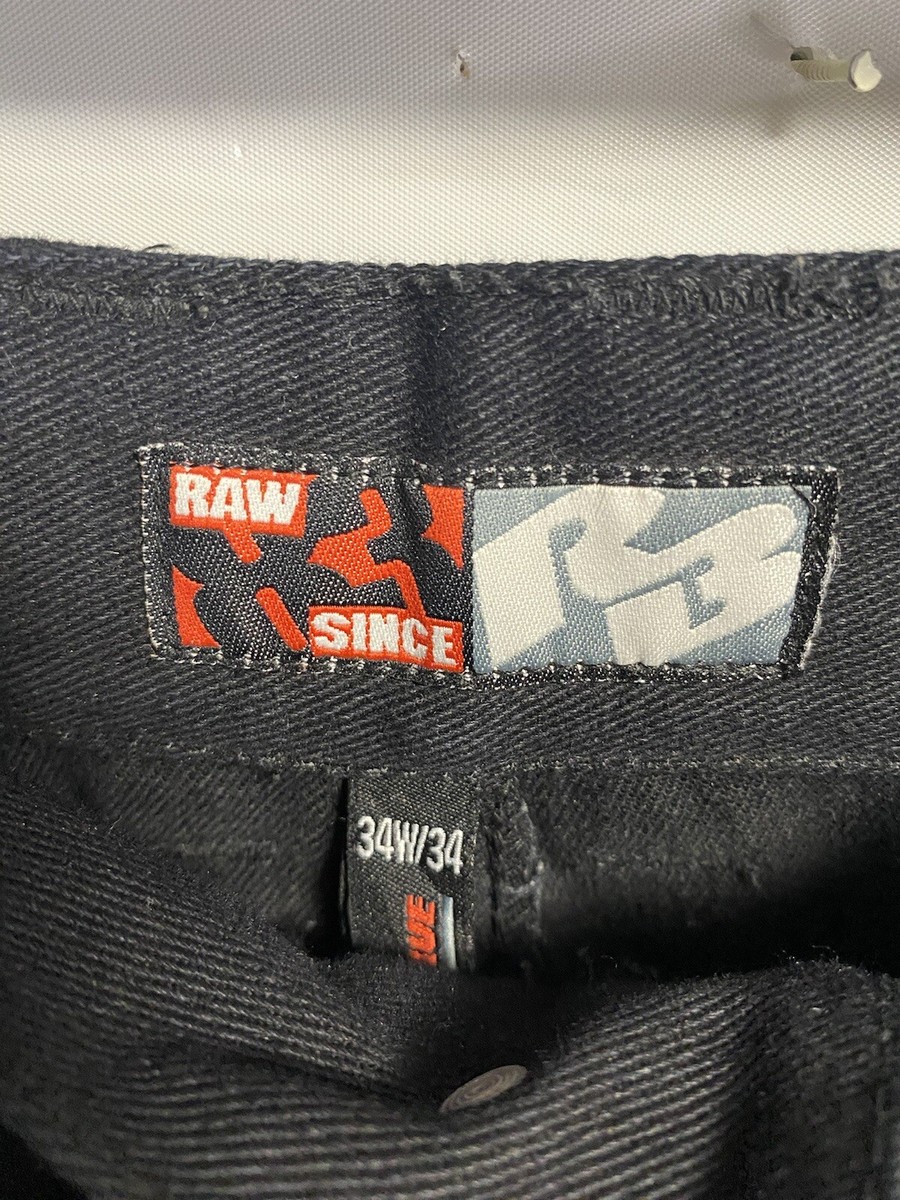 Vintage Raw Blue Jeans Black Denim Baggy Y2K Zodiac Grunge Vintage Raw Blue Jeans Black Denim Baggy Y2K Zodiac Grunge