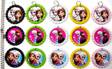 15 Frozen Flat Special Color Bottle Cap Necklaces Set 07
