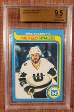 1979 O-Pee-Chee #43 Mike Rogers Hartford Whalers Hockey Card BVG 9.5 GEM POP 1