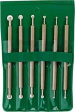 Hand Deburring Tool Set: 6 Pc, High Speed Steel For Hole Edges, Straight Edges