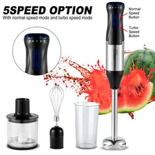 5 Speed 1000W 5 In 1 Immersion Electric Hand Blender Stick Chopper Mixer Juicer