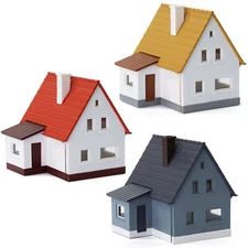 3 Units N Scale 1:160 Model Village House Pre-built Building Layout