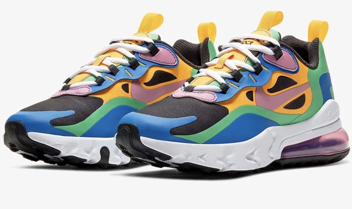 NIKE WOMEN/YOUTH SIZE NIKE AIR MAX 27O REACT(GS)  CU4668-001 FREE SHIPPING image 2