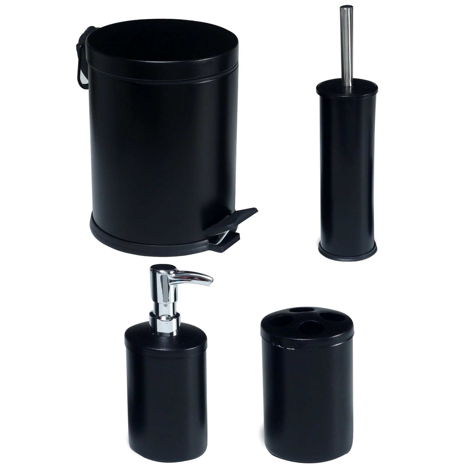 Set d'accessoires de salle de bain Iris Noir pour moderniser votre espace douche