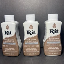 Lot 3 Rit Liquid Dye All Purpose 8 oz Fabric Clothes Wood Craft Paper Dark Brown