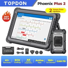 2025 TOPDON Phoenix Plus 2 Car Full System Diagnostic Scanner Tool Online Coding