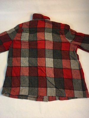 Vintage 40s Vic Gene Shirt Jacket Slick Jac Wool Plaid Flannel