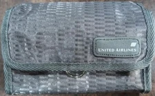 United Airlines Vintage Tulip Logo Toiletry Bag - UAL Airplane Amenity Kit