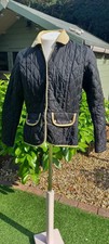 Vgc Barbour Black  Jacket  Size 12 Fit  10  Coat Winter Sun