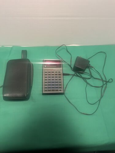 Vintage Texas Instruments TI Programmer Calculator Case & AC 9132 Power Supply
