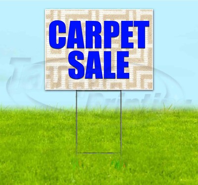 CARPET SALE 18x24 Yard Sign WITH STAKE Corrugated Bandit USA BUSINESS ...