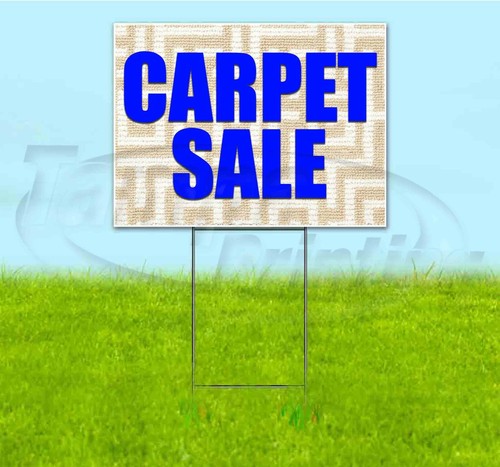 CARPET SALE 18x24 Yard Sign WITH STAKE Corrugated Bandit USA BUSINESS ...