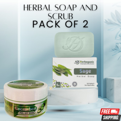 Sage Herbal Soap & Cucumber Facial Peel Off Mask-Cleansing and Rejuvenating Skin