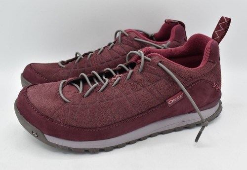Oboz Footwear Womens Size 9 Jeanette Low Dahlia Suede Hiking Sneakers Shoes