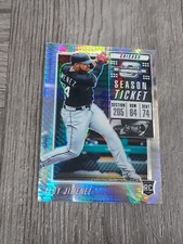 ELOY JIMENEZ 2019 CONTENDERS OPTIC HYPER PRIZM ROOKIE CARD. #14/299.