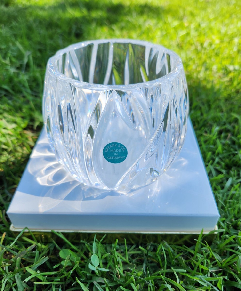 NIB Tiffany & Co. Classic Scented Candle Sculpted Glass Jar 4.2 oz
