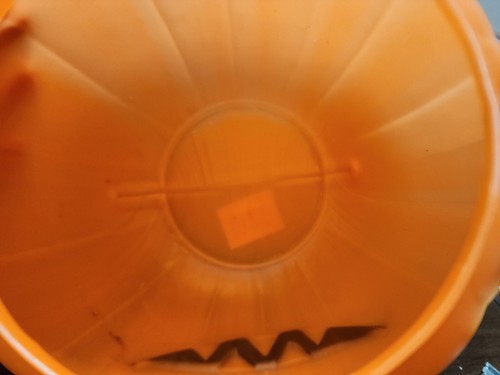 Secchio zucca stampo soffiaggio plastica schiuma generale vintage Halloween secchio MADE IN USA 8" - Foto 6 di 7