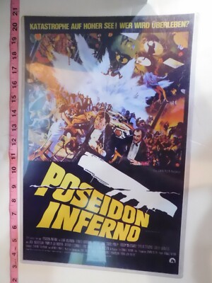 The Poseidon Inferno 1972 Poster Reproduction 11x17 W/ Top Loader (German) S5