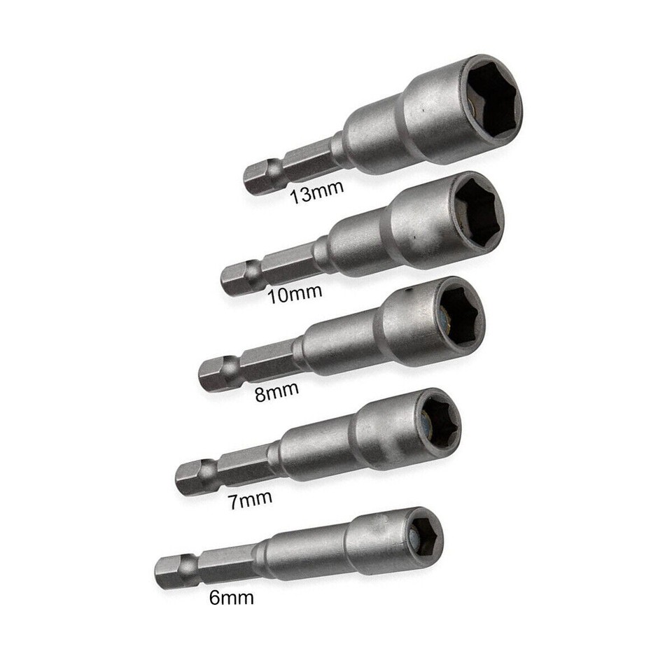 QUARKZMAN 5 Piece Socket Spanner, 5.5 Mm Socket Set Nut Drill - View #6