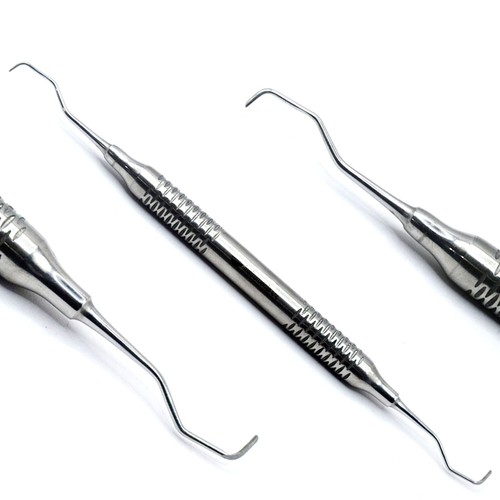Set Of 7 Dental Gracey Curettes Perio Hollow Handle Surgical Hygiene Scalers New - Picture 3 of 9