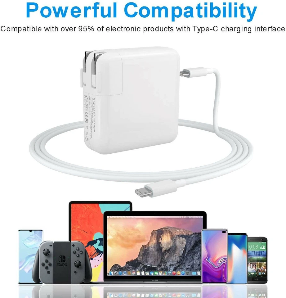 87W USB-C Power Adapter Charger, Replacement USB-C AC supply charger Compatible  - Image 3 of 4