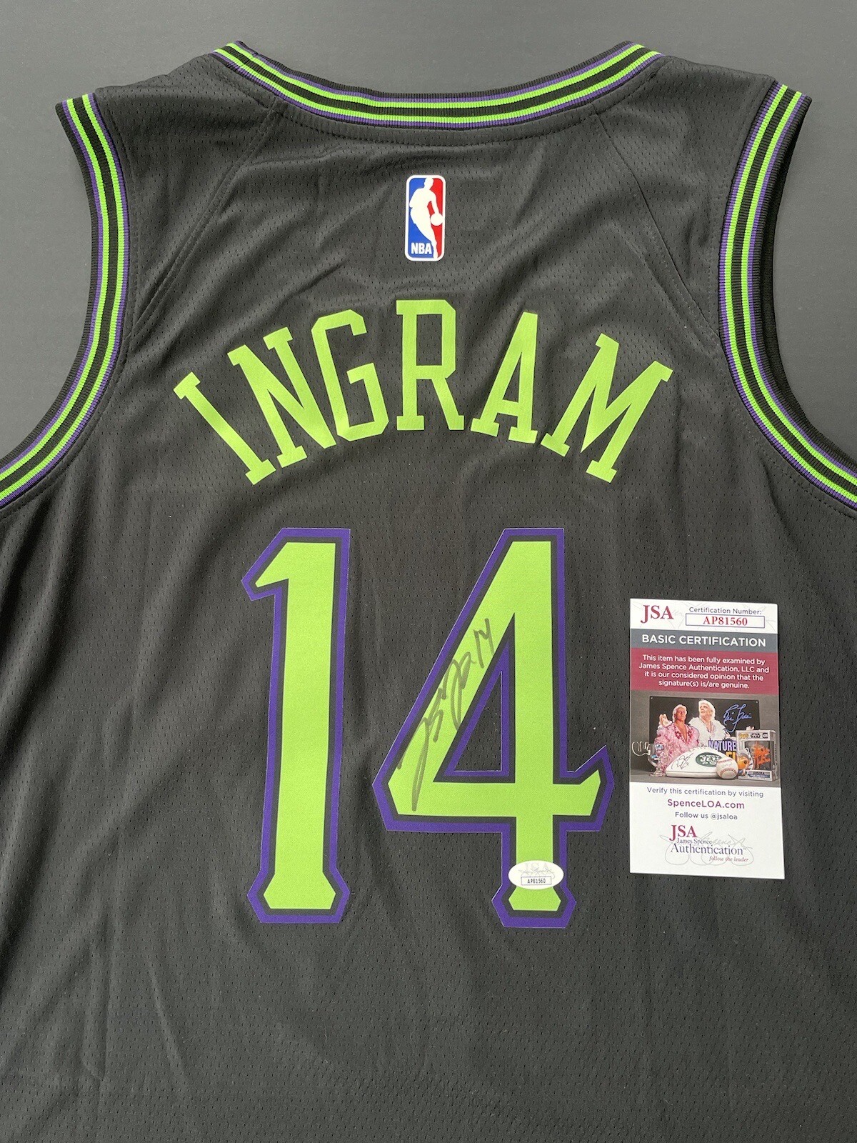 Brandon Ingram Autographed Signed New Orleans Pelicans Jersey JSA Coa 