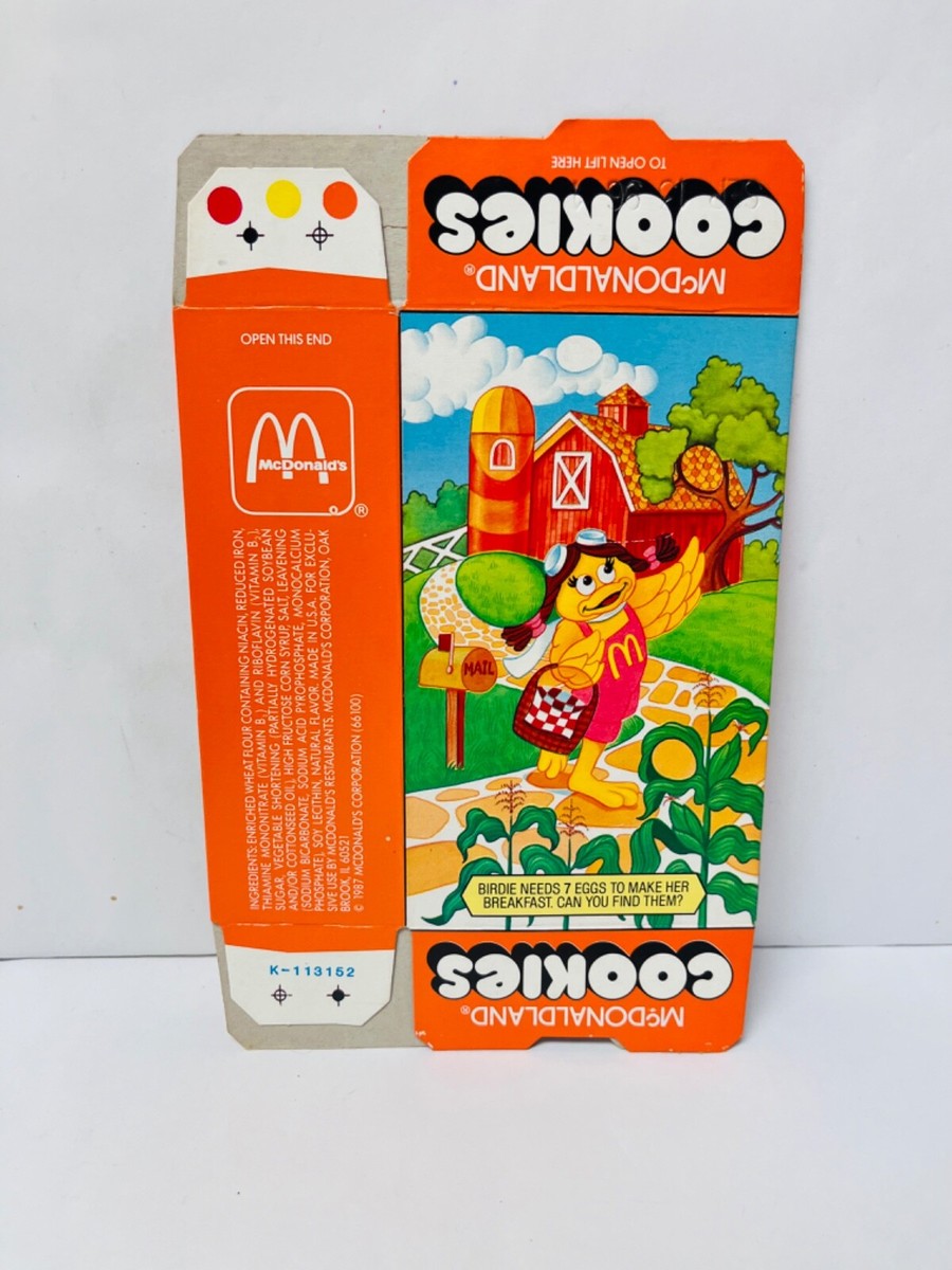 Vintage McDonaldland McDonalds Cookie Box EMPTY w/ Birdie
