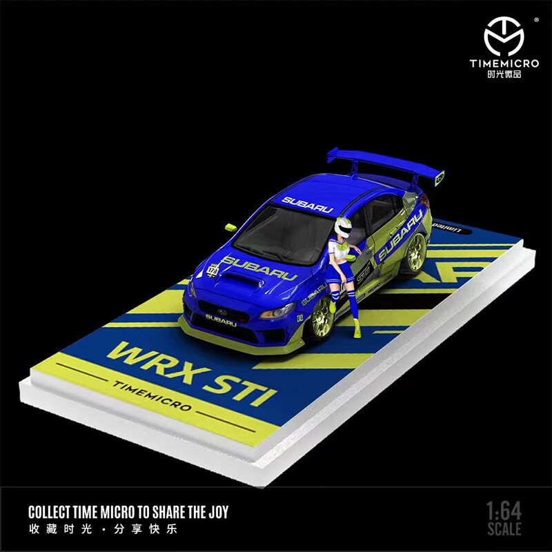 Time Micro 1:64 Model Car Subaru WRX-STI Metal Simulation Vehicle Collection