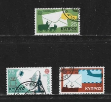 CYPRUS 1979 EUROPA TELECOMMUNICATIONS RADAR SATELLITE DISH, MAIL COACH NICE USED