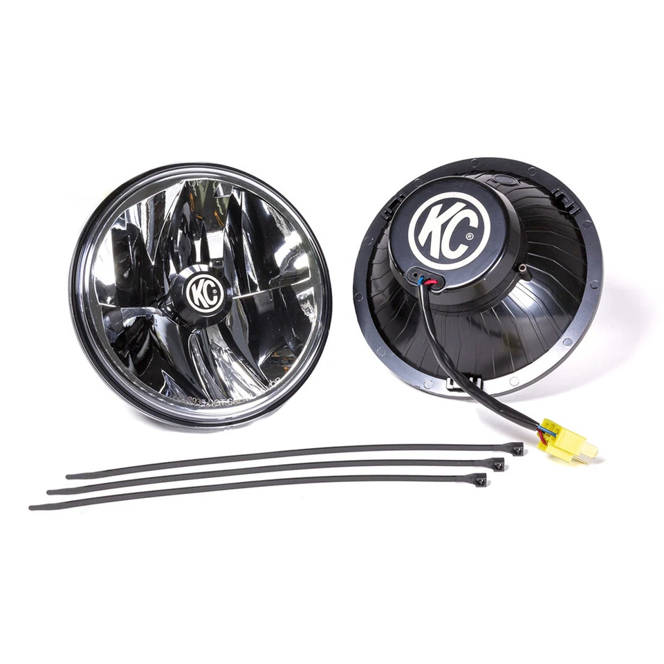 KC HiLiTES 42361 2 White LED 7" Headlights Pair Kit DOT for 97-06 Jeep Wrangler - Image 2 of 4