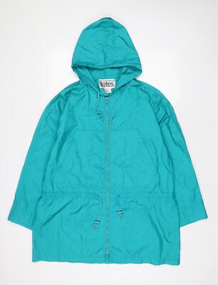 Totes Damen Jacke blau Größe L Reißverschluss - Taschen