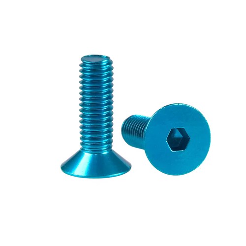 M5 Flat/Countersunk Allen Hex Socket Screw Bolts- Anodised Alloy Aluminium Screw - Picture 16 of 34