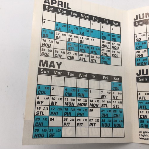1993 ORIGINAL POCKET SCHEDULE FLORIDA MARLINS INAUGURAL SEASON -MINT CONDITION - Picture 4 of 12