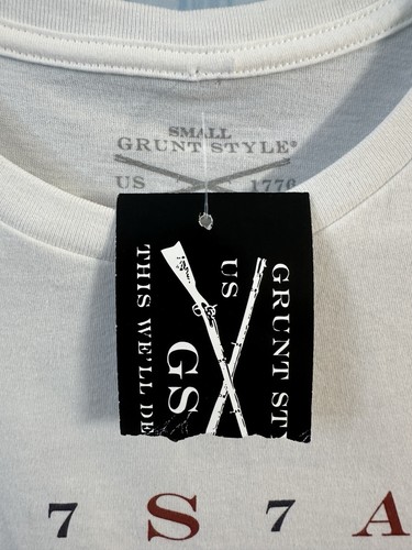 Grunt Style Mens S T-Shirt USA 1776 Patriotic Veterans This We'll Defend Flag - Picture 2 of 9