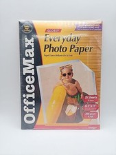 OfficeMax Everyday Photo Paper glossy 35 Sheets Sealed 8.5  x11  9 Mil New Sealed