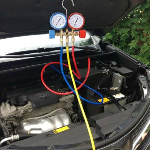 HVAC A/C Refrigeration AC Diagnostic Manifold Gauge Set Car Charging Service Kit - Picture 15 of 15
