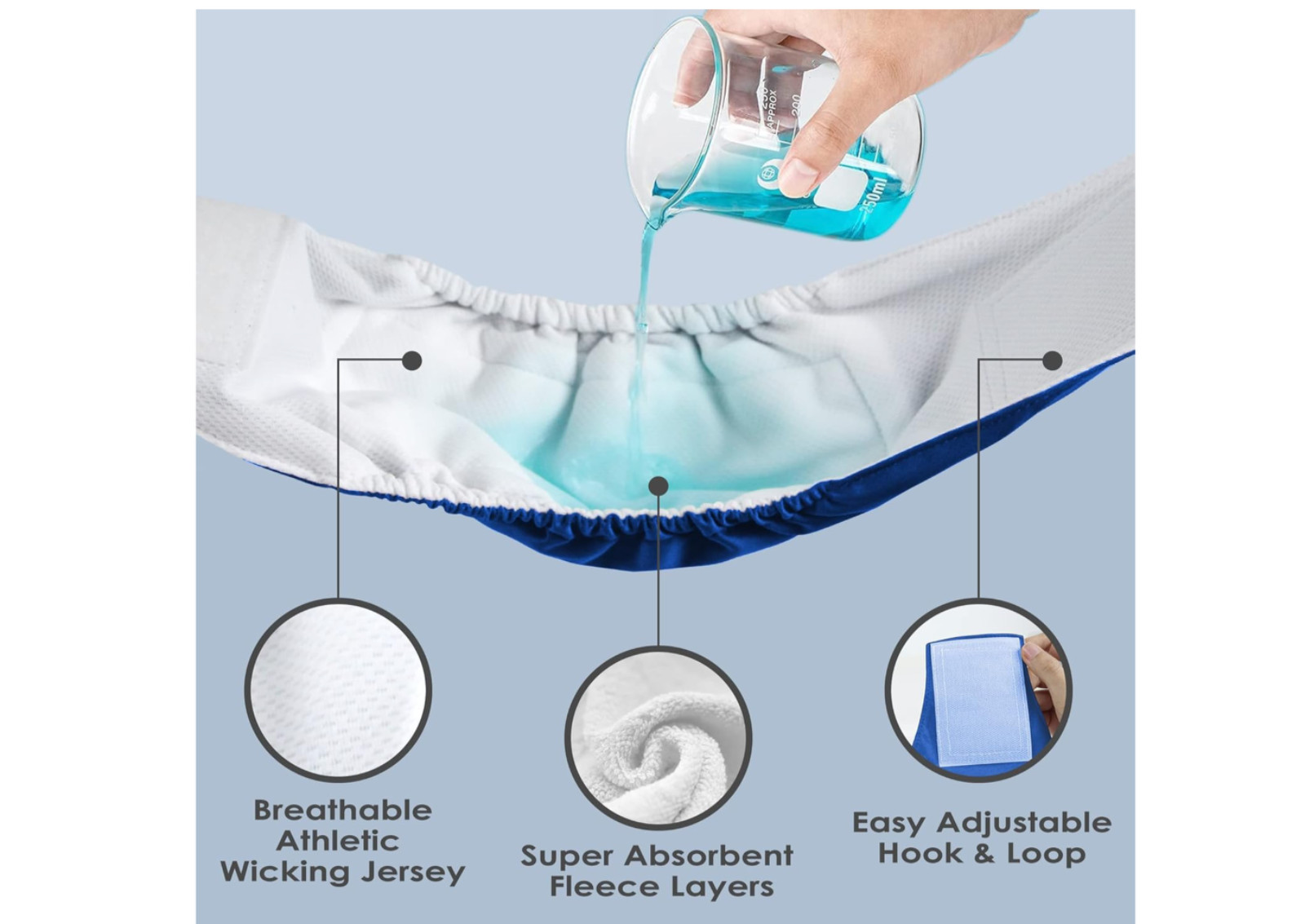 Wegreeco Washable Male Dog Belly Wrap - Pack of 3 Black,Blue,Olive XL