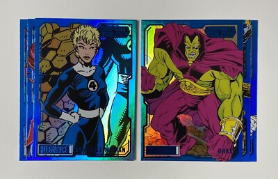 2023 UD Marvel Allegiance Infinity Trilogy Blue Parallel Base Singles (You Pick)