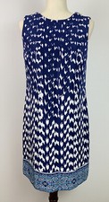 AB Studio Womens Dress Size 2 Blue Pattern Sleeveless