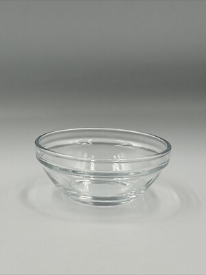 3'' Clear Glass Pinch Bowl 2.5oz Small Prep Dish Stackable