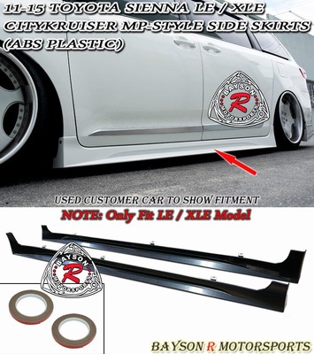 Fits 11-17 Toyota Sienna [LE XLE] CityKruiser MP Style Add-On Side Skirts (ABS)