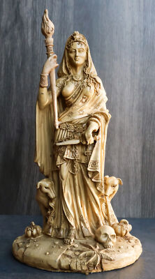 Ebros Ivory Hecate Statue Greek Goddess Hekate with She-Dogs Figurine 10.75'' H