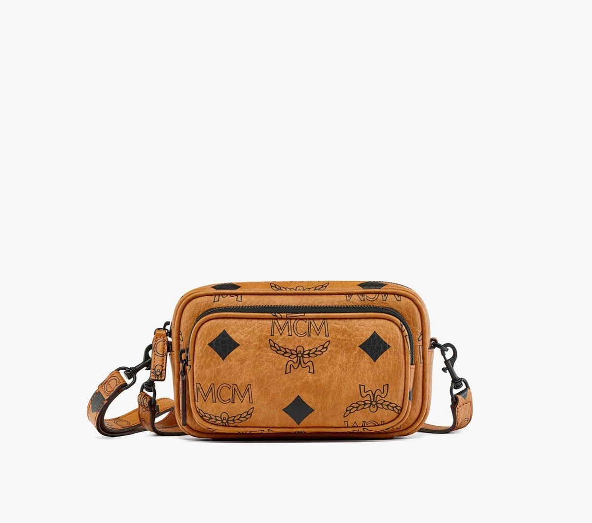 MCM Aren Wristlet Crossbody in Maxi Visetos - Cognac ( Origin $690  