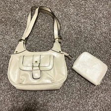 White/Off-White Handbag and Wallet