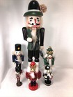 Nutcrackers Lot Of 5 Various Sizes Styles 4 In—-15 In Fisherman Kings Soldier